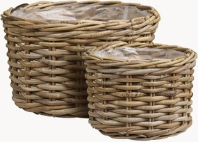 Rotan plantenbakken Kalak, 2-delig