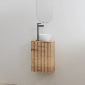 Best Design Mali ribbel toiletmeubel eiken