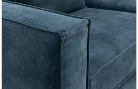 Goossens Bank Chambre blauw, stof, 3-zits, elegant chic met ligelement rechts