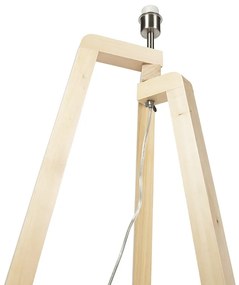Vloerlamp tripod hout zonder kap - Puros
