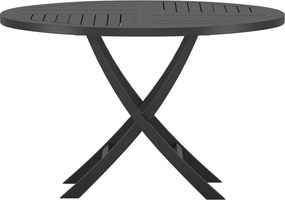 The Outsider tuintafel-woody-rond-4-personen-zwart-teak-120cm-the-outsider
