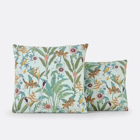 Kussensloop in perkalkatoen, Eden Flower