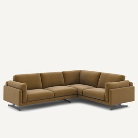 Hoekbank in fluweel linnen, César