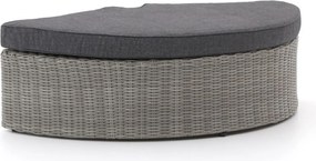 Voetenbank tuin | Intenso  Venetië | Wicker (vlechtwerk) | Grijs/Antraciet | 130x70cm | Kees Smit Tuinmeubelen