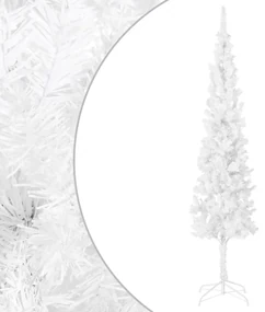 vidaXL Kerstboom smal 210 cm wit