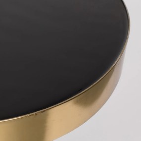 Zuiver Glam Emaille Bijzettafel Zwart - 36 X 36cm.