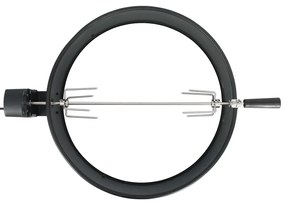 vidaXL BBQ rotisserie ring 57 cm zwart