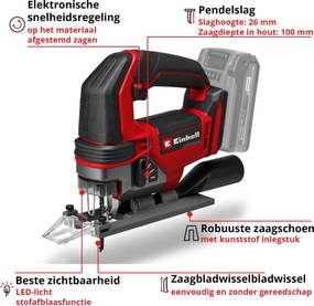 Einhell TE-JS 18/100 Li Solo - Accu Decoupeerzaag - Power X-Change