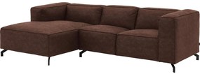 Goossens Bank Calvin bruin, micro leer, 2-zits, modern design