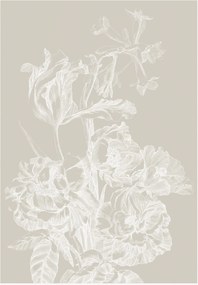 Behang Engraved Flowers