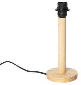 Landelijke tafellamp hout - Mels Landelijk rond Binnenverlichting Lamp