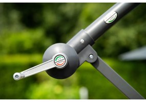 Garden Impressions Corfu parasol 250x250 - donker grijs - licht grijs