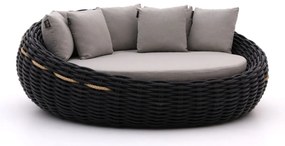 Tuinbed Apple Bee | Wicker (vlechtwerk) | Zwart | Ligstoel tuin | Strandbed | Kees Smit Tuinmeubelen