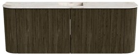Mondiaz Joya DLux 115cm toiletmeubel ronding links/rechts shadow met wastafel faye midden zonder kraangat frappe