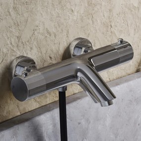 Saniclear Talpa Stripes Pro thermostatische opbouw badkraan met handdouche chroom