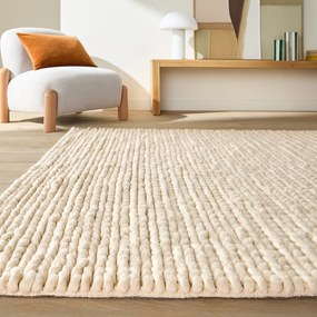 Vloerkleed in wol, Diano, tricot effect