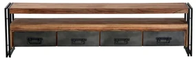Tv-meubel Hout Met Metaal 200 Cm - 200x40x55cm.