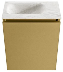 Mondiaz Ture DLux toiletmeubel 40cm oro met wastafel ostra links met kraangat