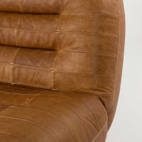 Dutchbone Wyatt Leren Lounge Fauteuil Cognac