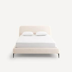 Dubbelbed in bouclette, Oscar design E. Gallina