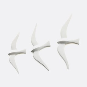 Set van 3 decoratieve vogels voor aan de wand, Tuga