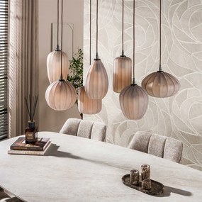 Hanglamp Met Bruin Frosted Glas Groot