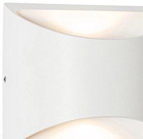 Moderne buiten wandlamp wit incl. LED 2-lichts IP54 - Mal Modern IP54 Buitenverlichting