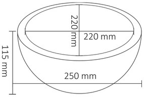 Differnz Ruz waskom 25x11cm wit