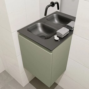 Mondiaz Olan 40cm toiletmeubel army met wastafel urban links geen kraangat