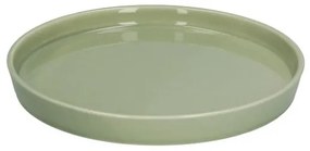 Bloempotschotel, aardewerk, zachtgroen,Ø 17,5 cm