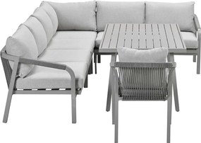 Garden Impressions Tarera lounge dining set 6-delig incl stoel - taupe
