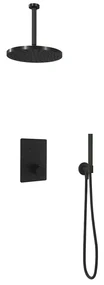 Hotbath Cobber IBS23GN inbouwdouche met 30cm plafondbuis en 30cm hoofddouche geborsteld nikkel