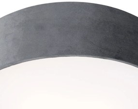 Stoffen Moderne plafondlamp grijs 40 cm met gouden binnenkant - Drum Modern E27 cilinder / rond Binnenverlichting Lamp