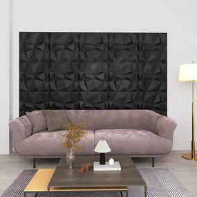 vidaXL 12 st Wandpanelen 3D 3 m² 50x50 cm diamantzwart
