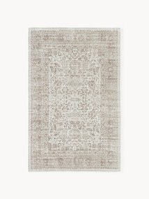 Handgeweven outdoor vloerkleed Tiara met vintage patroon