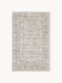 Handgeweven outdoor vloerkleed Tiara met vintage patroon