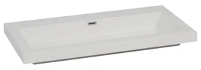 Mueller Single mineraalmarmer wastafel zonder kraangat 100x46cm