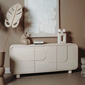 Beige Dressoir Organisch 180 Cm - 180x40x80cm.