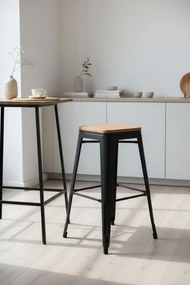 Torix hoge kruk van natuurlijk hout