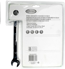 Benson Steek- en Ringratelsleutelset 6-delig Cr-V (007703)