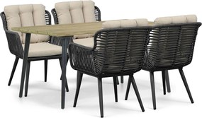 Tuinset 4 personen 180 cm Rope Grijs Coco Custa/Montana