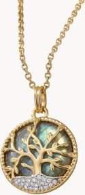 Vergulde ketting Celeste met edelstenen
