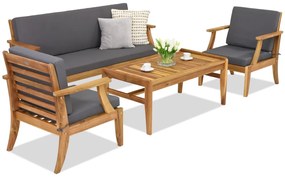 Acaciahouten tuinmeubelen Danang Koffie 5 Tuinpunt