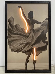Neon Art Woman Dancing Energy