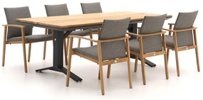 SUNS Florine/Stockholm 220cm dining tuinset 7-delig stapelbaar