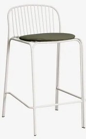 Pack Van 2 Hoge Tuinkrukken Van Staal Anerina Gardenia Wit & ↑65 Cm & Groen – Intens Olijf - Sklum