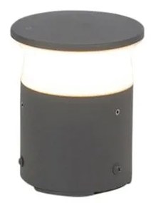 Moderne buitenlamp donkergrijs 12 cm incl. LED - Bar