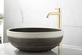 Saniclear Brass verhoogde toiletkraan geborsteld messing - mat goud