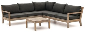 Hoek loungeset ROUGH  | 5 personen | Loungeset Old Teak Greywash | Hoekbank Teakhout | 230x230cm | Kees Smit Tuinmeubelen