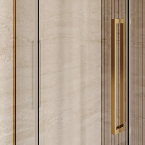 Brauer Stellar douchecabine met draaideur 100x80cm messing geborsteld PVD